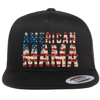 Vintage Distressed American Mama Flatbill Hat
