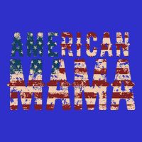 Vintage Distressed American Mama Visor
