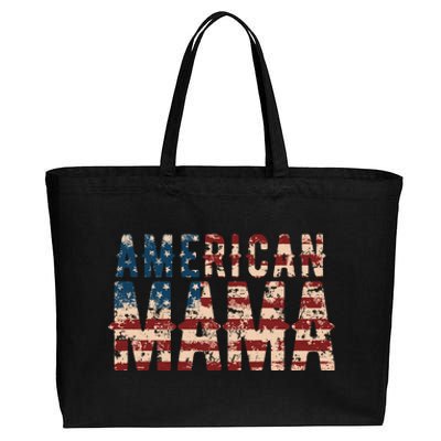 Vintage Distressed American Mama Cotton Canvas Jumbo Tote