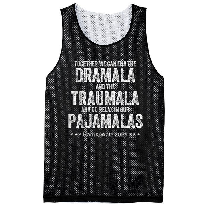 Vintage Dramala And The Traumala Harris Walz Mesh Reversible Basketball Jersey Tank