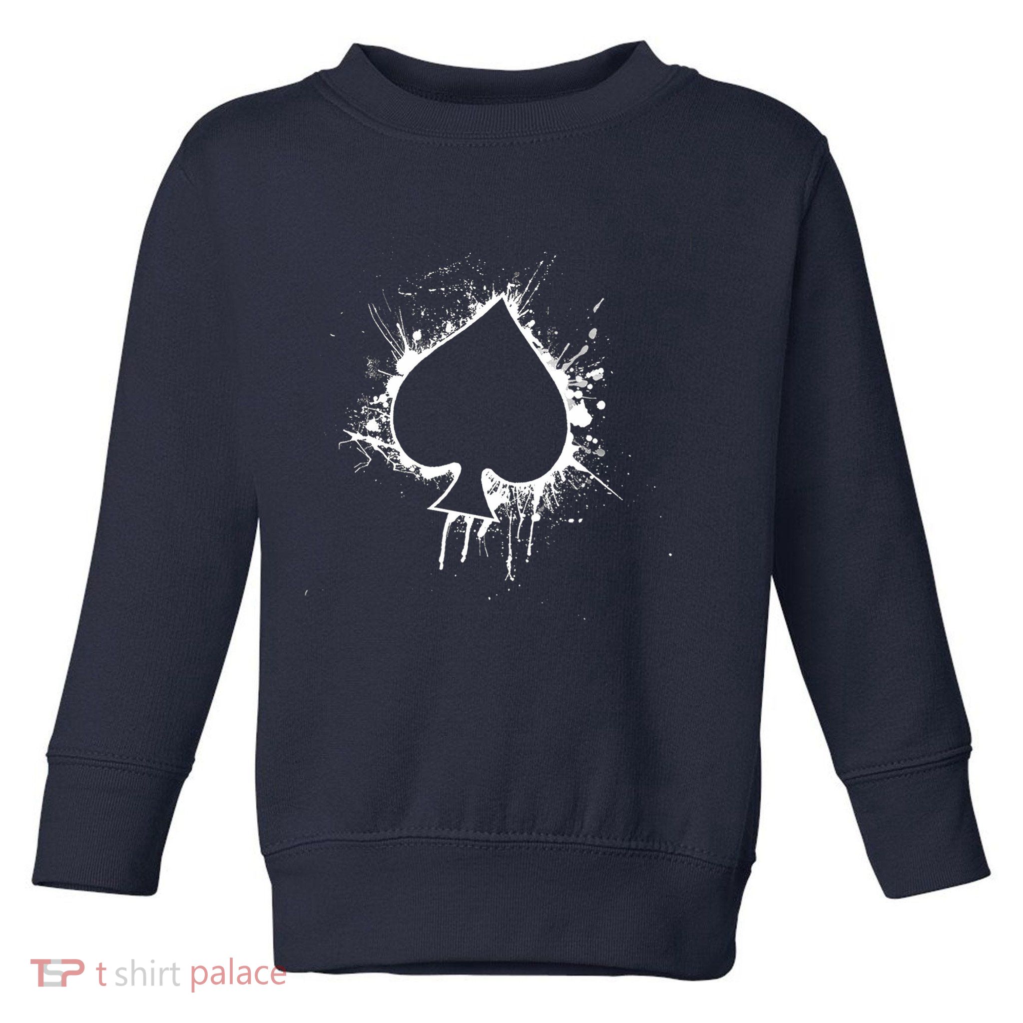 Vintage Distressed Ace of Spades Poker Playing Card Toddler Sweatshirt
