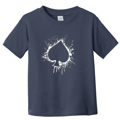 Vintage Distressed Ace of Spades Poker Playing Card Toddler T-Shirt