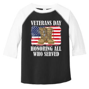 Veterans Day American Flag Veteran Honoring all who served Toddler Fine Jersey T-Shirt