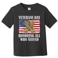 Veterans Day American Flag Veteran Honoring all who served Toddler T-Shirt