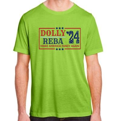 Vintage Dolly And Reba 2024 Make America Fancy Again Adult ChromaSoft Performance T-Shirt