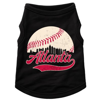 Vintage Distressed Atlanta Skyline Tee Baseball Doggie Tank
