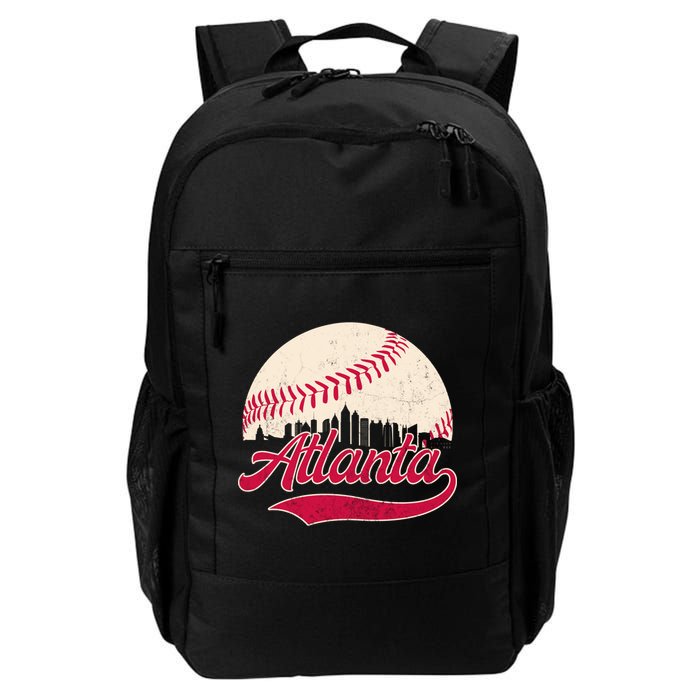 Vintage Distressed Atlanta Skyline Tee Baseball Backpack
