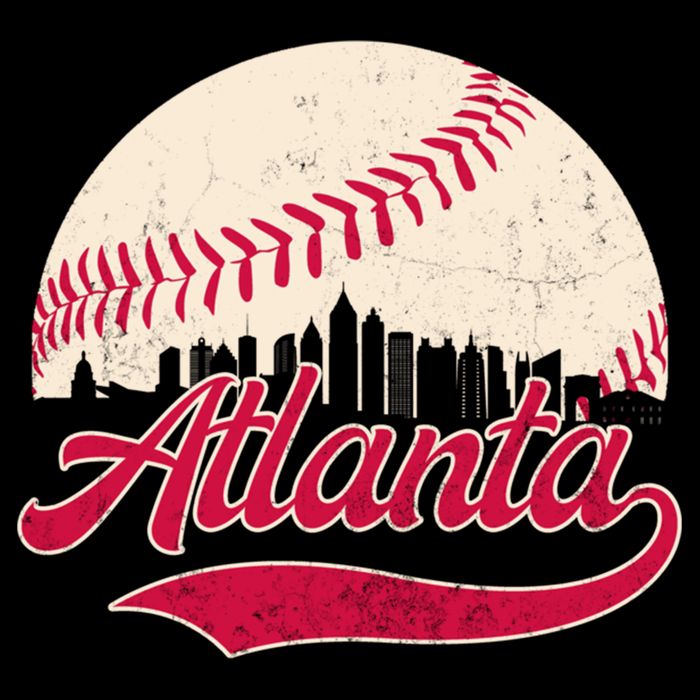 Vintage Distressed Atlanta Skyline Tee Baseball Backpack