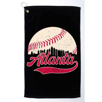 Vintage Distressed Atlanta Skyline Tee Baseball Golf Towel