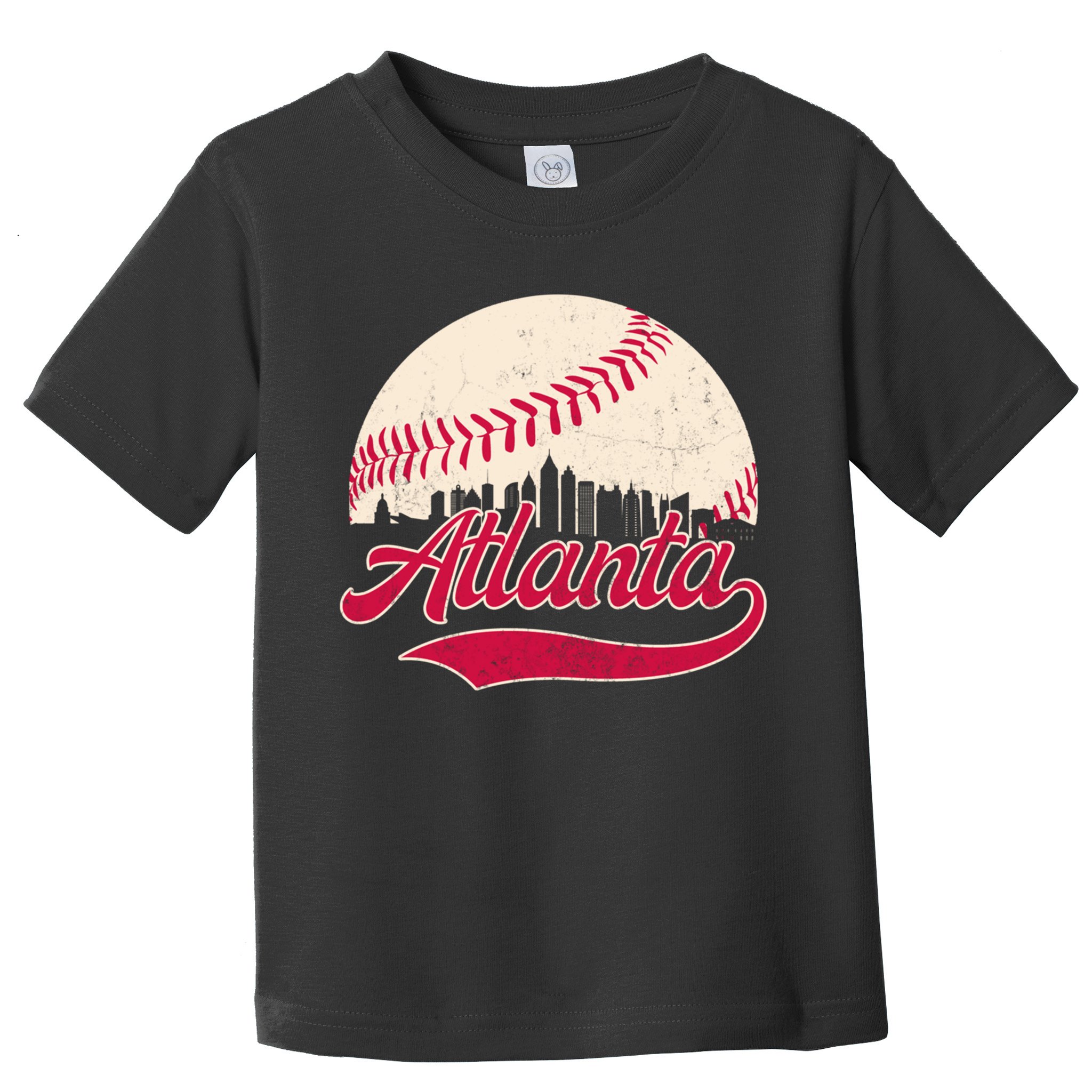 Vintage Distressed Atlanta Skyline Tee Baseball Toddler T-Shirt
