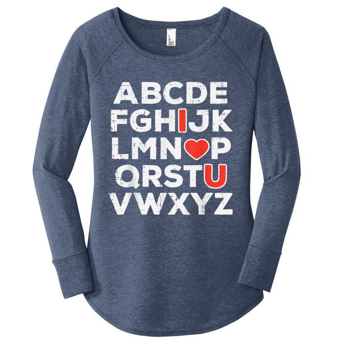 Valentines Day Alphabet ABC I Love You Teacher Women's Perfect Tri Tunic Long Sleeve Shirt