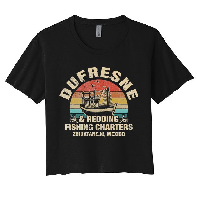 Vintage Dufresne And Redding Fishing Charters Crop Top