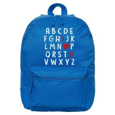 Valentine's Day Abc I Love You Heart Teacher Gift Gift 16 in Basic Backpack