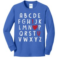 Valentine's Day Abc I Love You Heart Teacher Gift Gift Kids Long Sleeve Shirt