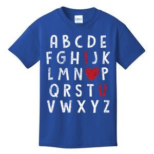 Valentine's Day Abc I Love You Heart Teacher Gift Gift Kids T-Shirt