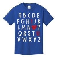 Valentine's Day Abc I Love You Heart Teacher Gift Gift Kids T-Shirt