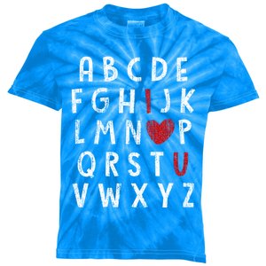 Valentine's Day Abc I Love You Heart Teacher Gift Gift Kids Tie-Dye T-Shirt