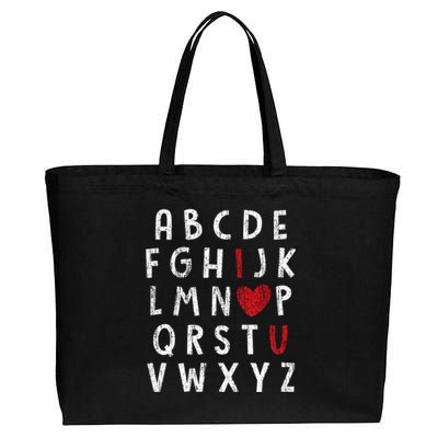 Valentine's Day Abc I Love You Heart Teacher Gift Gift Cotton Canvas Jumbo Tote