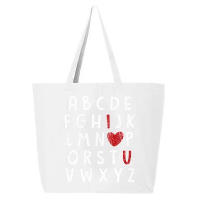 Valentine's Day Abc I Love You Heart Teacher Gift Gift 25L Jumbo Tote