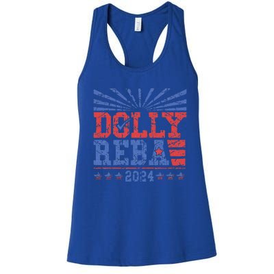 Vintage Dolly And Reba 2024 Make America Fancy Again  Women's Racerback Tank