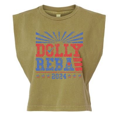 Vintage Dolly And Reba 2024 Make America Fancy Again  Garment-Dyed Women's Muscle Tee