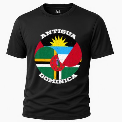 Vintage Dominica Antiguan Flag Antigua Dominica Flag Cooling Performance Crew T-Shirt