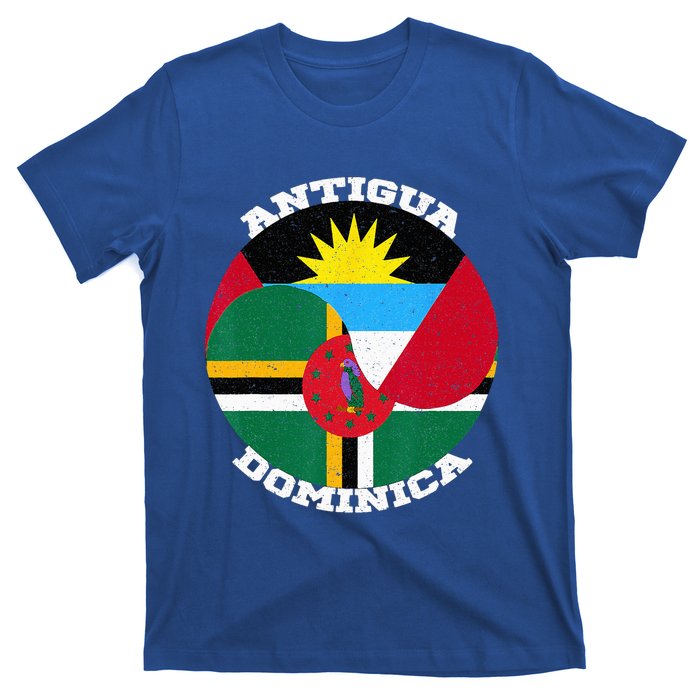 Vintage Dominica Antiguan Flag Antigua Dominica Flag T-Shirt