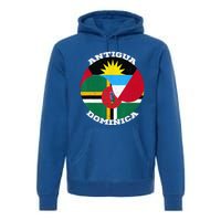 Vintage Dominica Antiguan Flag Antigua Dominica Flag Premium Hoodie