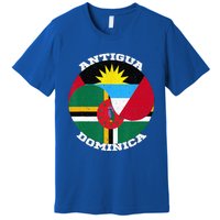 Vintage Dominica Antiguan Flag Antigua Dominica Flag Premium T-Shirt