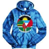 Vintage Dominica Antiguan Flag Antigua Dominica Flag Tie Dye Hoodie