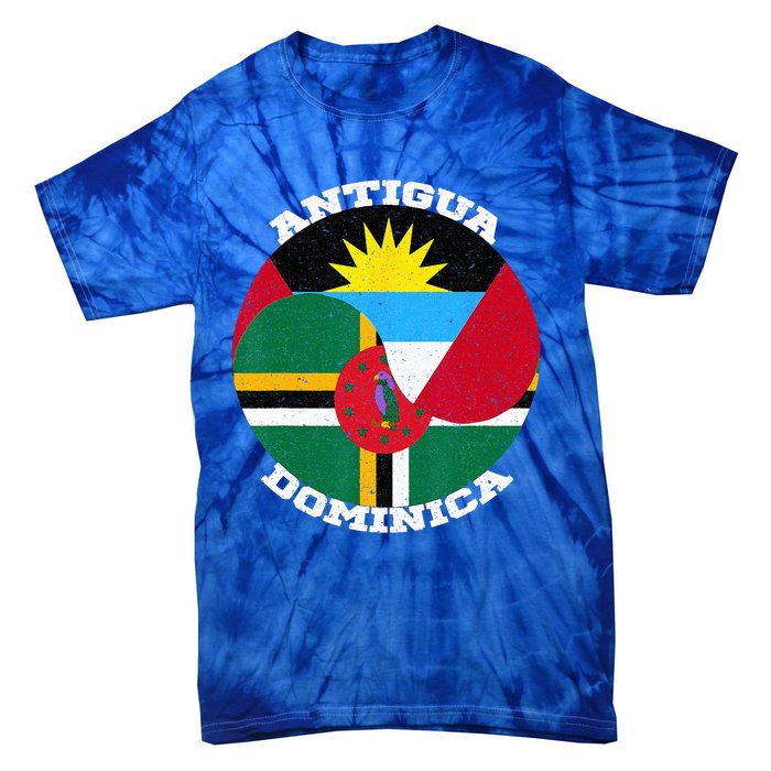 Vintage Dominica Antiguan Flag Antigua Dominica Flag Tie-Dye T-Shirt