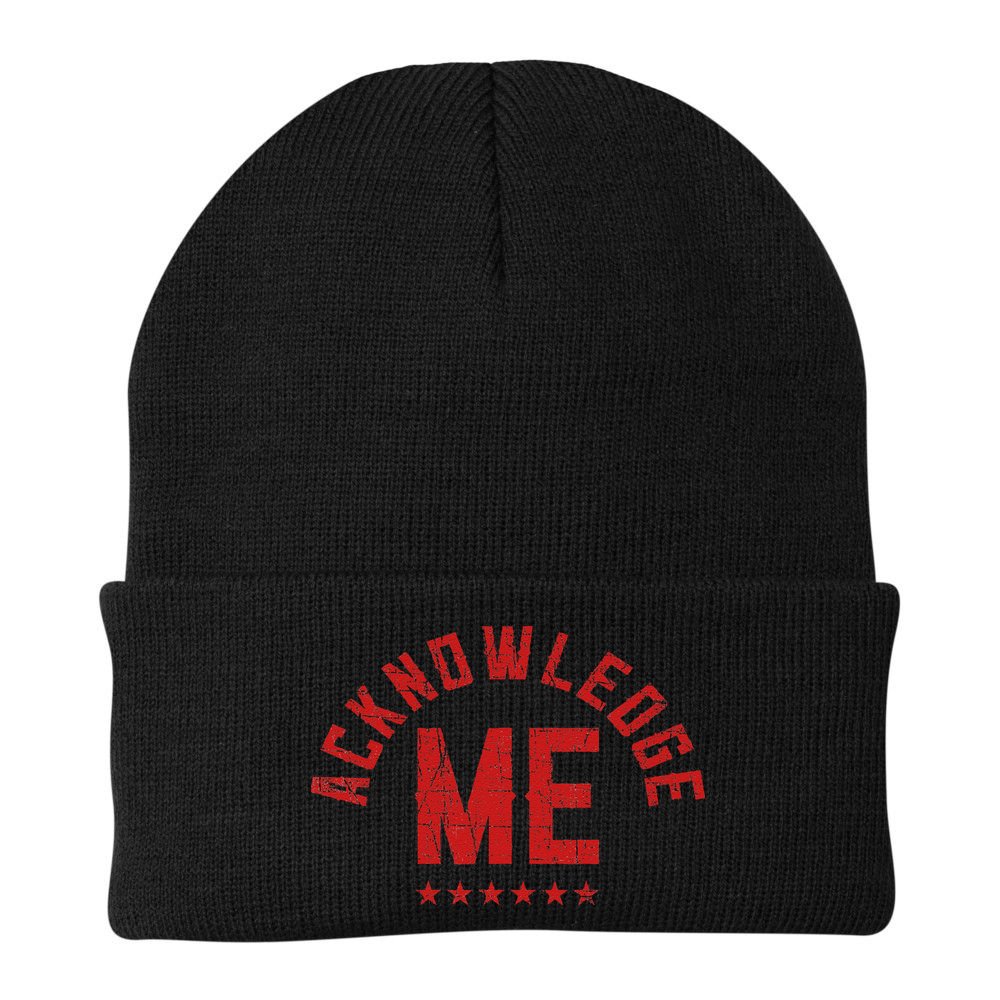 Vintage Design Acknowledge Me Sports Competition Beanie