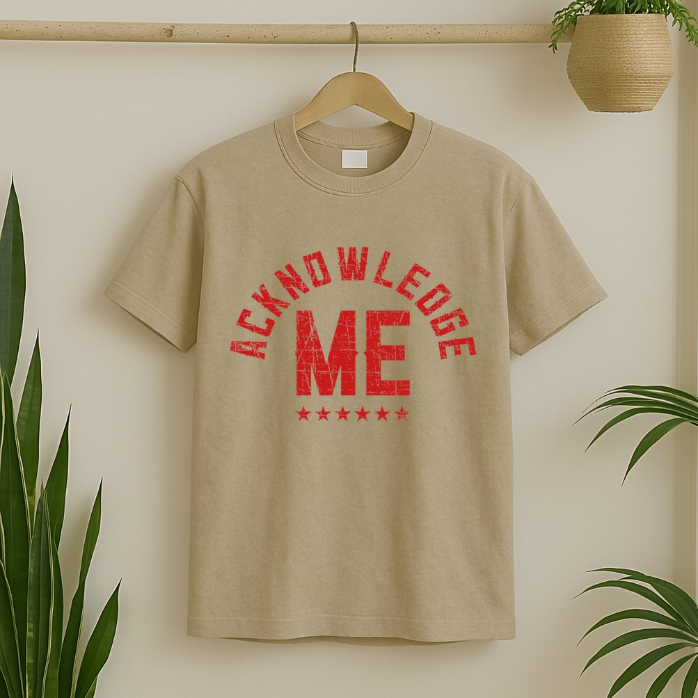 Vintage Design Acknowledge Me Sports Competition T-Shirt
