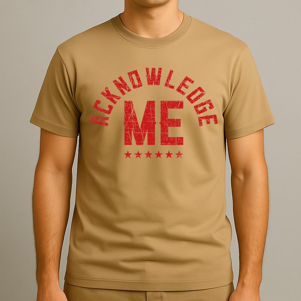 Vintage Design Acknowledge Me Sports Competition T-Shirt