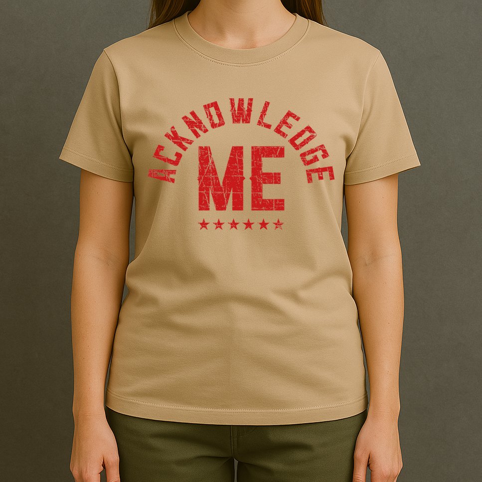 Vintage Design Acknowledge Me Sports Competition T-Shirt