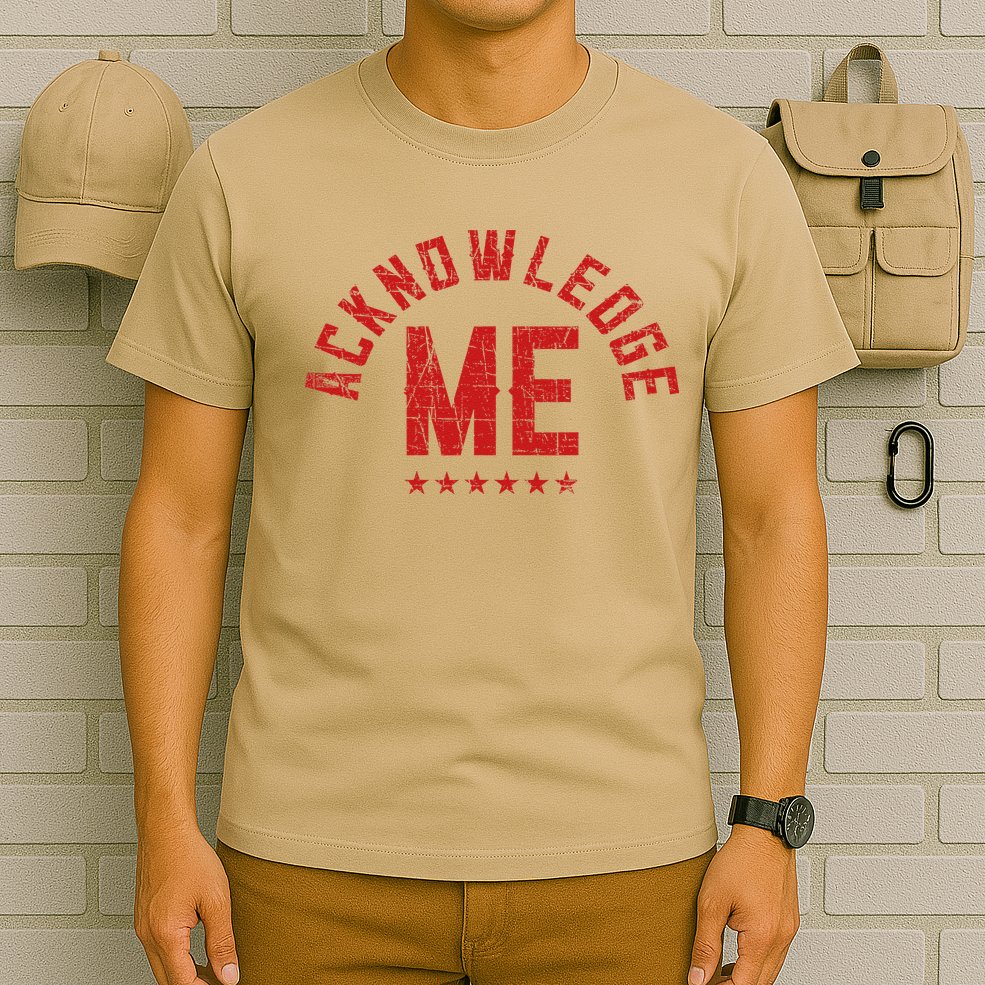 Vintage Design Acknowledge Me Sports Competition T-Shirt