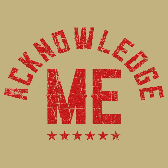 Vintage Design Acknowledge Me Sports Competition T-Shirt