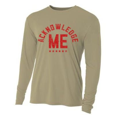 Vintage Design Acknowledge Me Sports Competition Cooling Performance Long Sleeve Crew