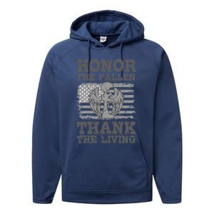 Veterans Day American Military Honor The Fallen Us Soldier Gift Performance Fleece Hoodie