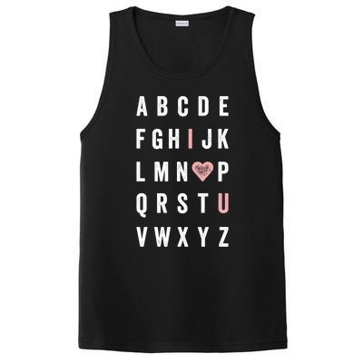 ValentineS Day Abc I Love You With Heart Teacher Gift PosiCharge Competitor Tank