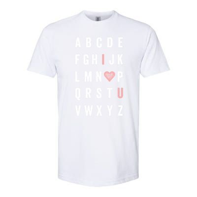 ValentineS Day Abc I Love You With Heart Teacher Gift Softstyle CVC T-Shirt