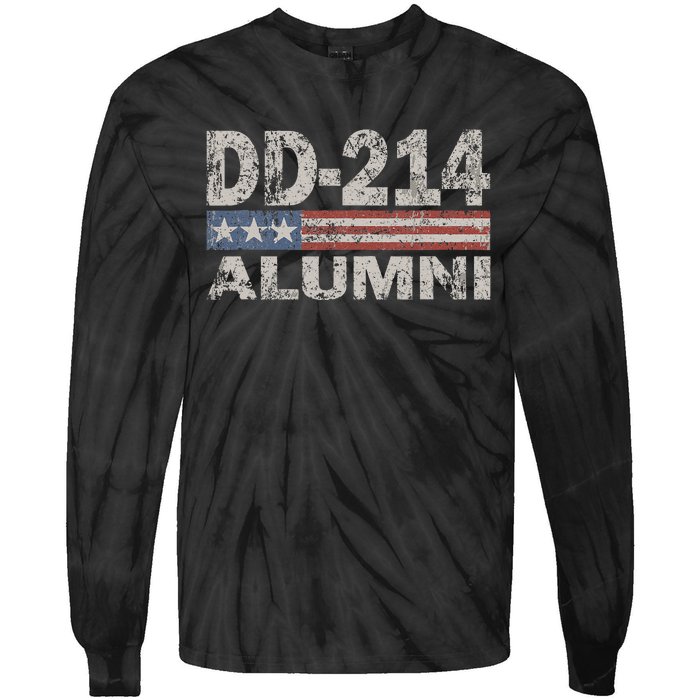 Vintage Dd214 Alumni Tie-Dye Long Sleeve Shirt