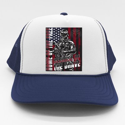 Veterans Day American Flag Proud Brave Pride Military Honor Gift Trucker Hat