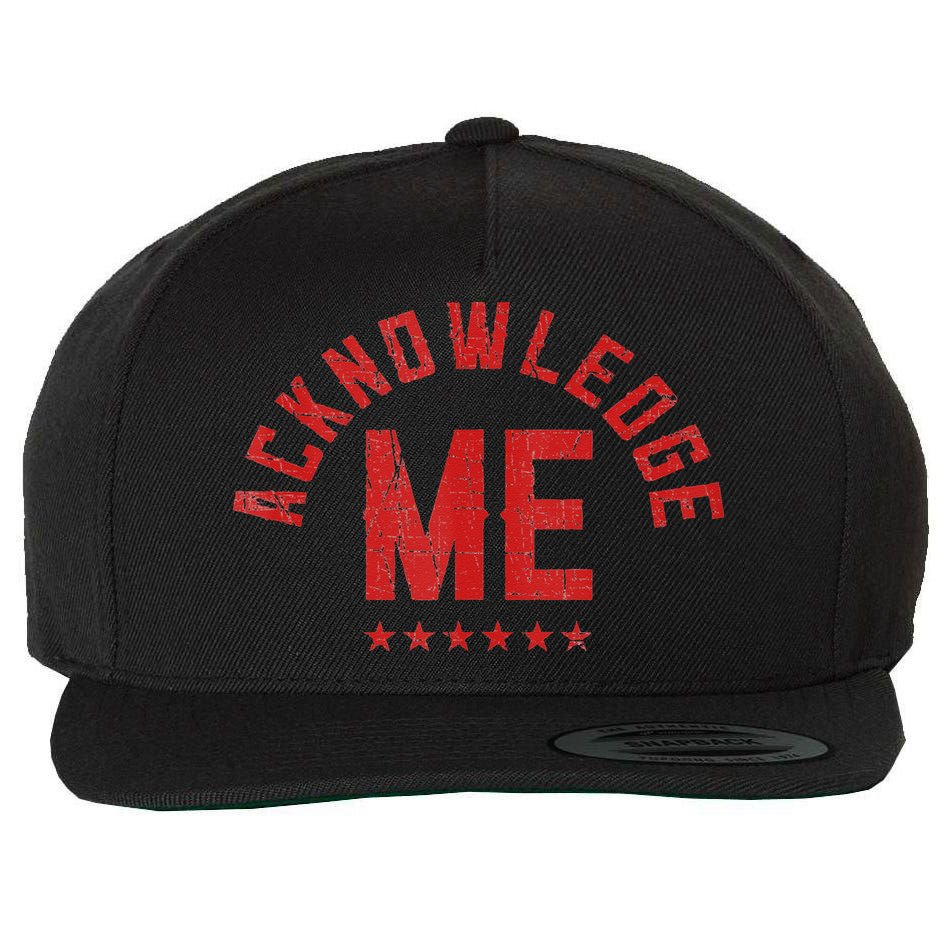 Vintage Design Acknowledge Me Sports Competition Wool Snapback Cap