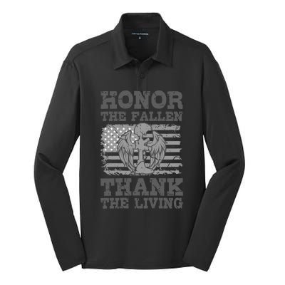 Veterans Day American Military Honor The Fallen Us Soldier Cool Gift Silk Touch Performance Long Sleeve Polo