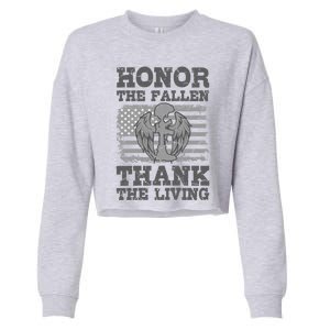 Veterans Day American Military Honor The Fallen Us Soldier Cool Gift Cropped Pullover Crew