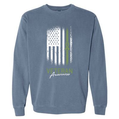 Veterans Day Awareness American Flag Military Army Soldier Gift Garment-Dyed Sweatshirt