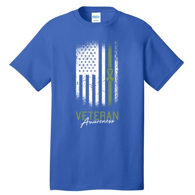 Veterans Day Awareness American Flag Military Army Soldier Gift Tall T-Shirt