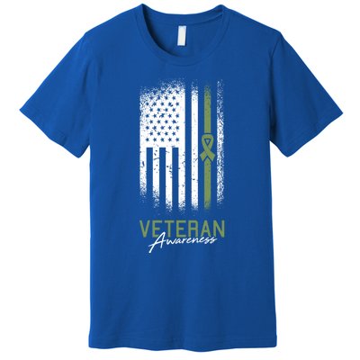 Veterans Day Awareness American Flag Military Army Soldier Gift Premium T-Shirt