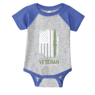 Veterans Day Awareness American Flag Military Army Soldier Gift Infant Baby Jersey Bodysuit